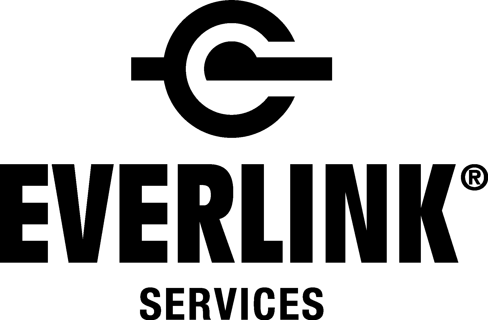 Everlink Services Black Logo Vector Logo